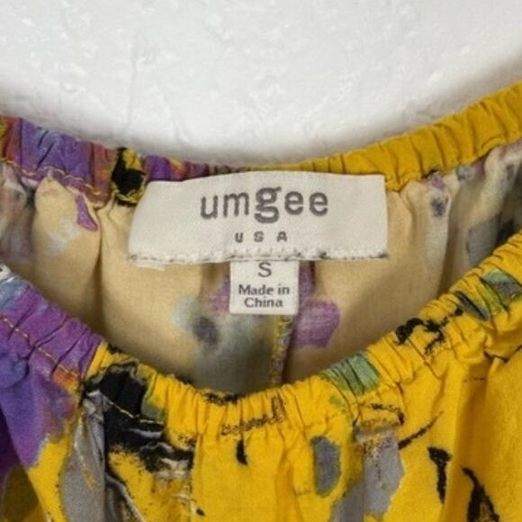 Umgee Yellow Floral Off-Shoulder Boho Maxi Dress Size Small - Picture 3 of 3